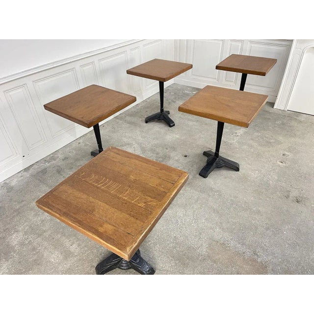 Exceptional set of brasserie tables dating from the 1920s. These rectangular tables from the Roaring Twenties are made up...