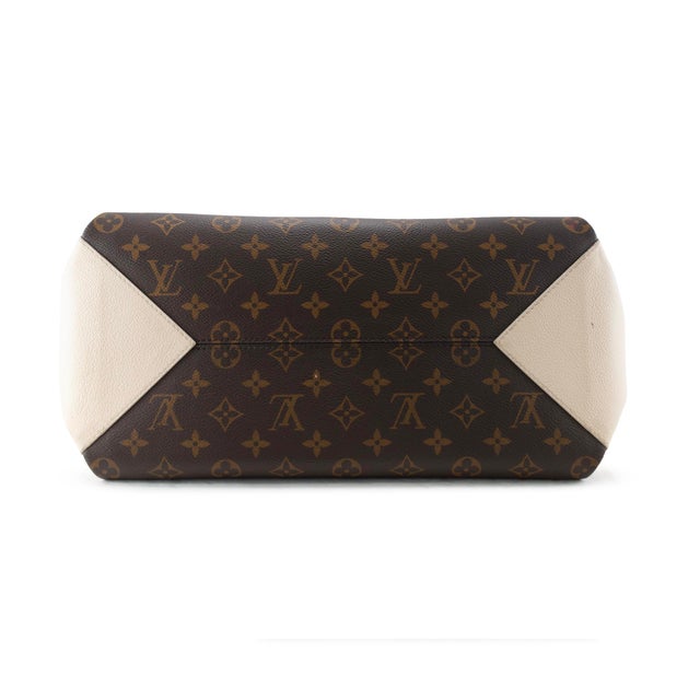 Louis Vuitton Vendôme MM Monogram Canvas Cream Leather Gold-Tone Handle Bag For Sale - Image 10 of 13