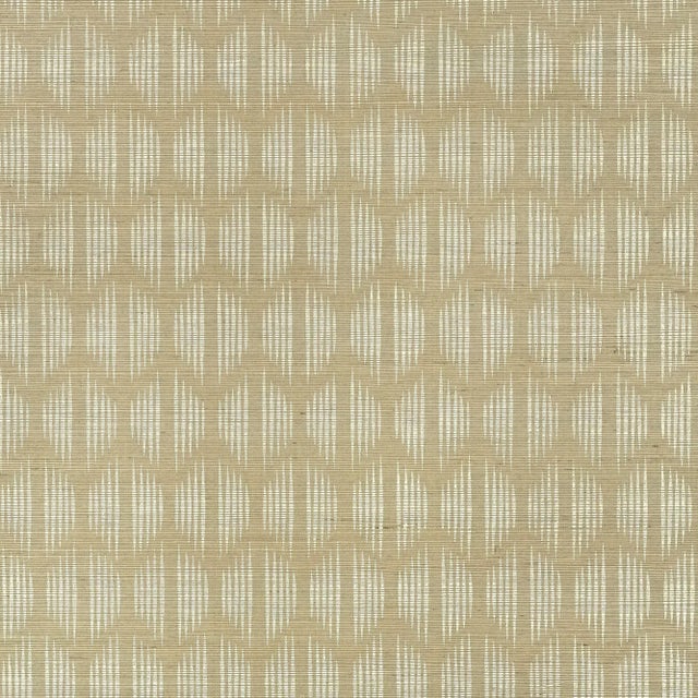 Contemporary Sample - Schumacher X David Oliver Ovington Sisal Wallpaper in Sage For Sale - Image 3 of 3