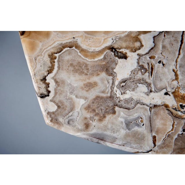 Coffee Table with Polished Onyx Top attributed to Guglielmo Ulrich, 1950s For Sale - Image 6 of 11