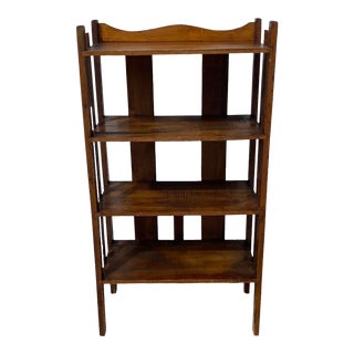 Early 20th Century Arts and Crafts Mission Style Book Case With Four Shelves For Sale