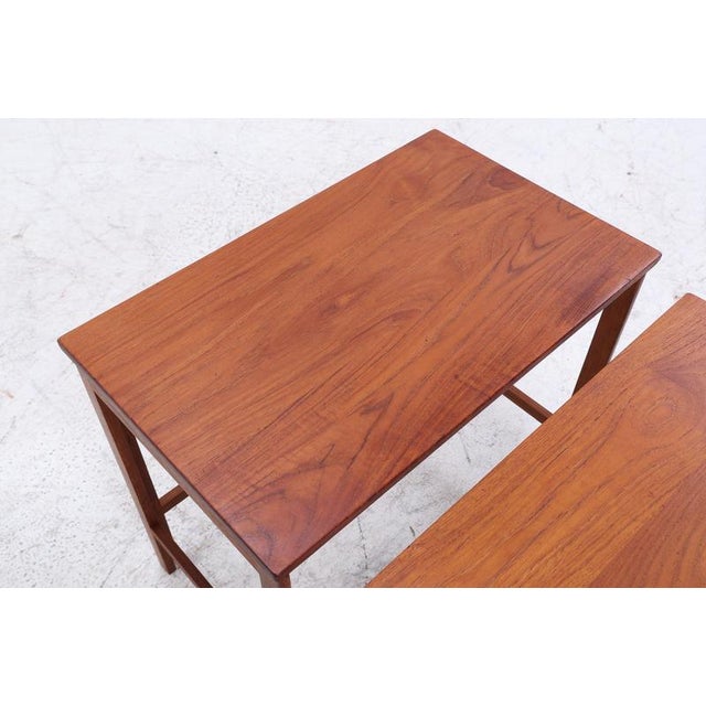 Brown Mid-Century Danish Teak Nesting Tables, 1960s, Set of 2 For Sale - Image 8 of 14