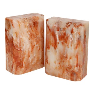 Burdur Red Marble Bookends - a Pair For Sale