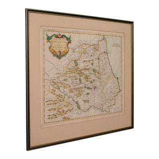 1720's Antique Lithography Map of Durham For Sale