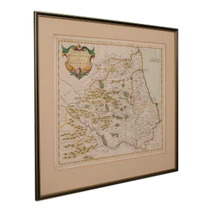 1720's Antique Lithography Map of Durham