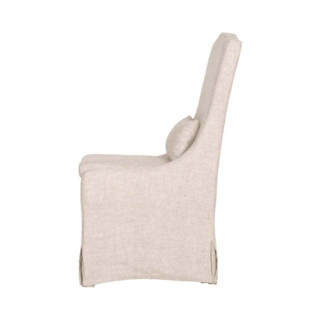Greige Colette Linen Slipcover Dining Chairs, Set of 2 For Sale - Image 8 of 13