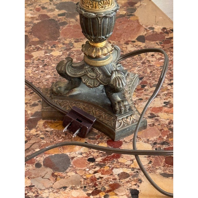 Early 19th Century French Empire Lamps With Cut Glass Fonts - Pair For Sale - Image 12 of 12