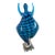 Blue Murano Art Glass Sculpture With Spiral Stripes, Italy, Late 20th Century. For Sale