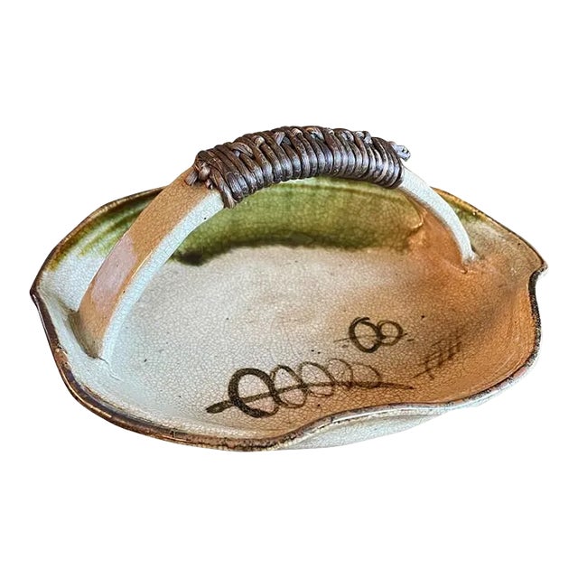 19th Century Japanese Oribe Tetsuki Kashiki Candy Dish For Sale