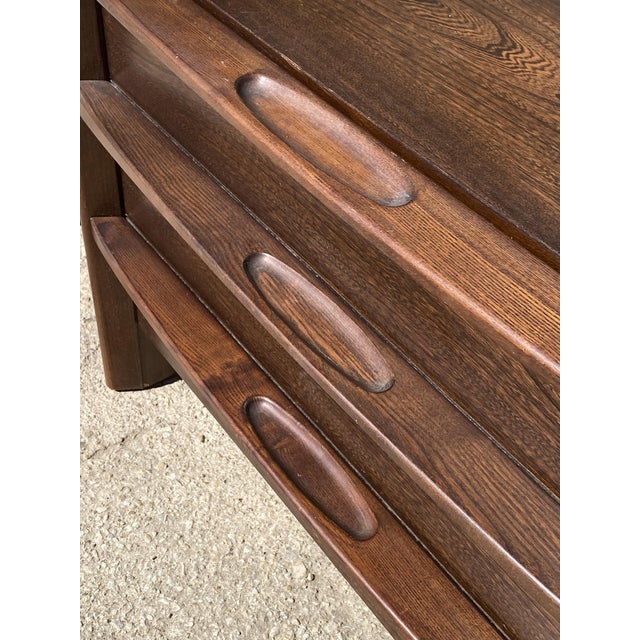 Vintage Veneer Chest of Drawers in Elm Wood, 1970s For Sale - Image 13 of 18