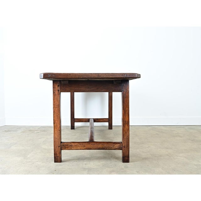 French 19th Century Solid Oak Farm Table For Sale In Baton Rouge - Image 6 of 16