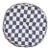 Blue Checkered Circle Pillow For Sale