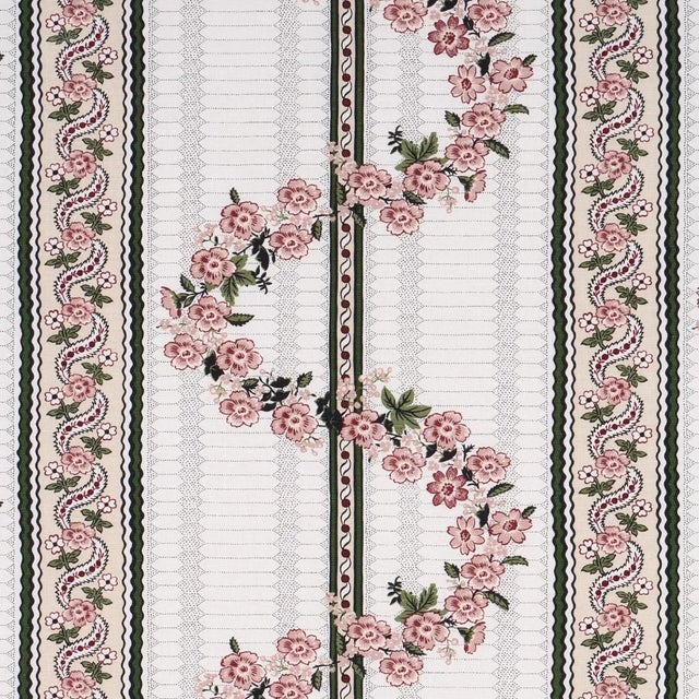 SAMPLE - Schumacher X Rita Konig Serena Garland Fabric In Rose For Sale