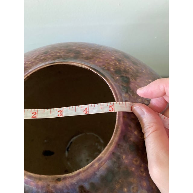 1980s Mark Hines Raku Lidded Pottery Vessel For Sale - Image 16 of 18
