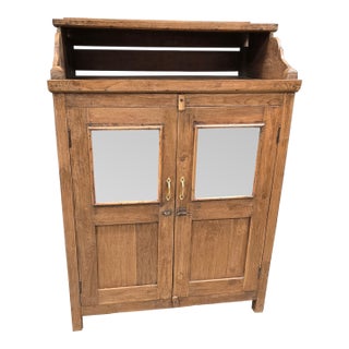 Solid Reclaimed Wood Cabinet Open Shelf For Sale