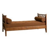 French Daybed in the Manner of Jacques Adnet, 1950s For Sale