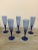 Beautiful vintage set of five champagne glass with the right combination for the one that prefers blue, if blue if your...