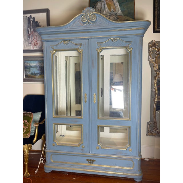 French Painted Display Cabinet For Sale In Greensboro - Image 6 of 12