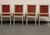 French French Louis XVI Style Painted Red Velvet Side Chairs, Set of 4 For Sale - Image 3 of 16