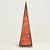 Standout vintage obelisk crafted in brass and rouge marble in a modern stylized form on ball feet. Signed Maitland-Smith...
