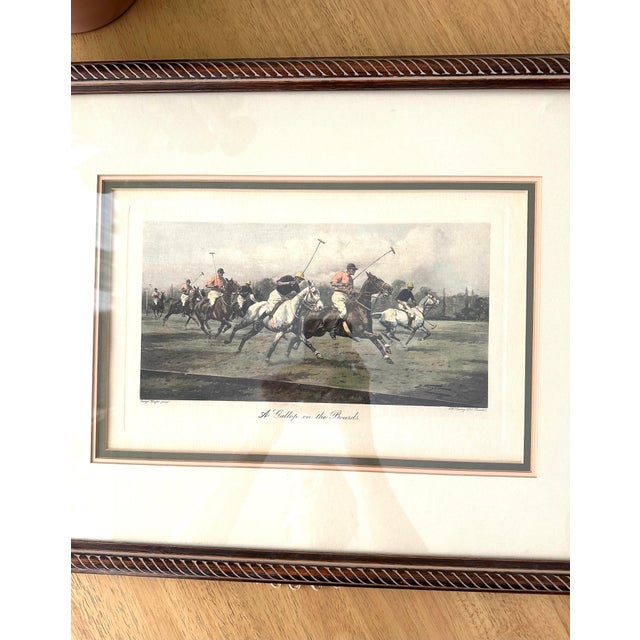 This is a beautiful lithograph of George Wright’s polo scene titled, "A Gallop on the Boards” (original is from the early...