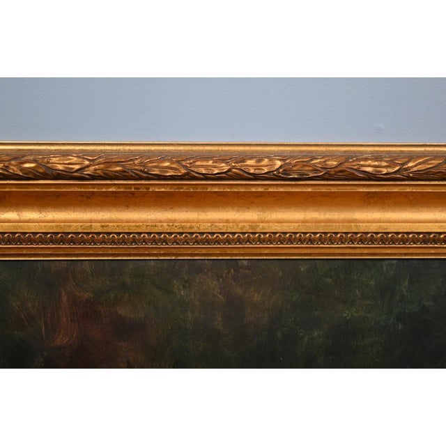Large decorative floral still life oil painting, beautifully executed in the Dutch Old Master manner, depicting an...