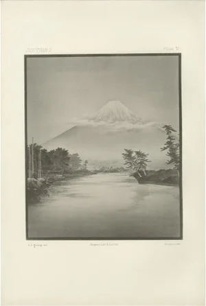 Audsley, Japanese Landscape of Mount Fuji with River View, 1882, Engraving