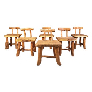 Brutalist Dining Chairs, 1960s, Set of 6 For Sale