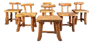 Brutalist Dining Chairs, 1960s, Set of 6