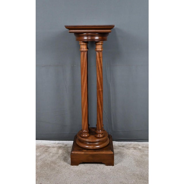 Neo-Gothic Walnut Swivel Side Table, 1900s For Sale - Image 14 of 18