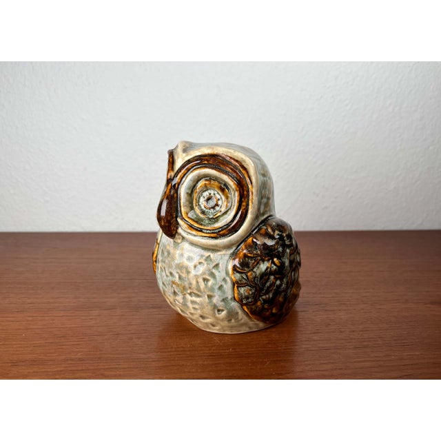 Large Mid-Century Modern Danish Studio Pottery Owl Sculpture by Josef Simon for Søholm, 1960s For Sale - Image 10 of 18