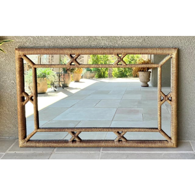 Excellent Pre-Owned Condition. This visually eye catching and statuesque faux rattan rope beauty will definitely give your...