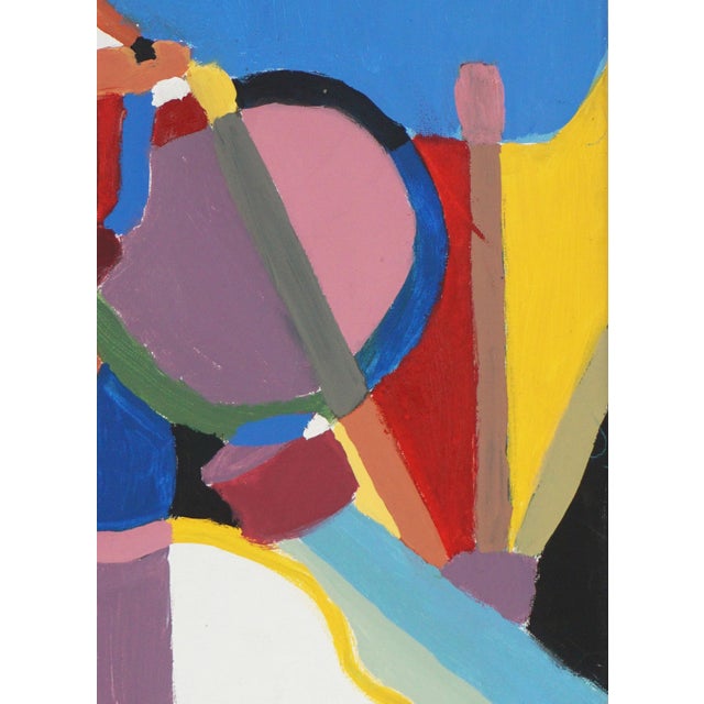 Abstract Small Abstracted Color Field Painting -- Matchsticks by Michael Pauker For Sale - Image 3 of 4