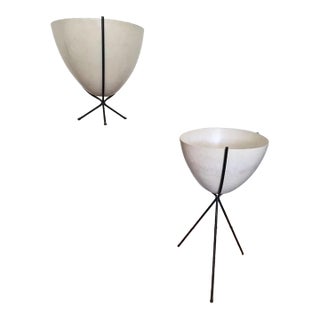 1950s Kimball Fiberglass Bullet Planters - Large and Small Set of Two For Sale