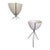 1950s Kimball Fiberglass Bullet Planters - Large and Small Set of Two For Sale