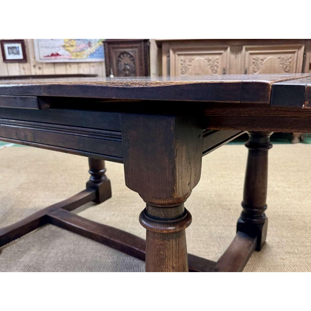 Late 19th Century English Monastery Table with Extensions in Elm and Oak For Sale - Image 12 of 18