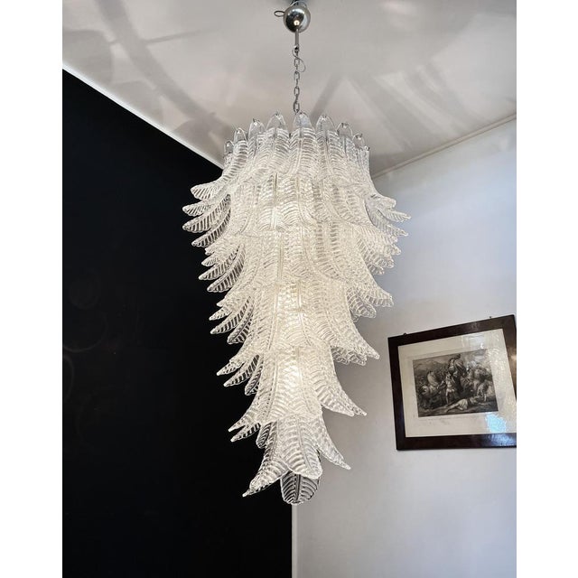 Large Italian Murano Felci Glass Spiral Chandelier, 1990s For Sale - Image 6 of 16