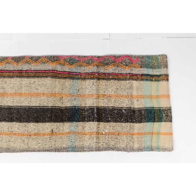 Decorative Vintage Anatolian Kilim Rug For Sale - Image 10 of 11