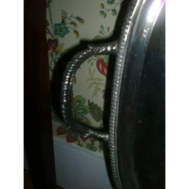 Traditional Early 19th Century Old Sheffield Silver on Copper "Fortune Favors the Brave" Handled Tray For Sale - Image 3 of 9