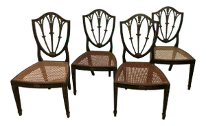 18th Century English Shield Back Side Chair- 4 Pieces