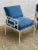Mr Brown Mr. Brown London Fitzroy Blue Chairs - a Pair For Sale - Image 4 of 10