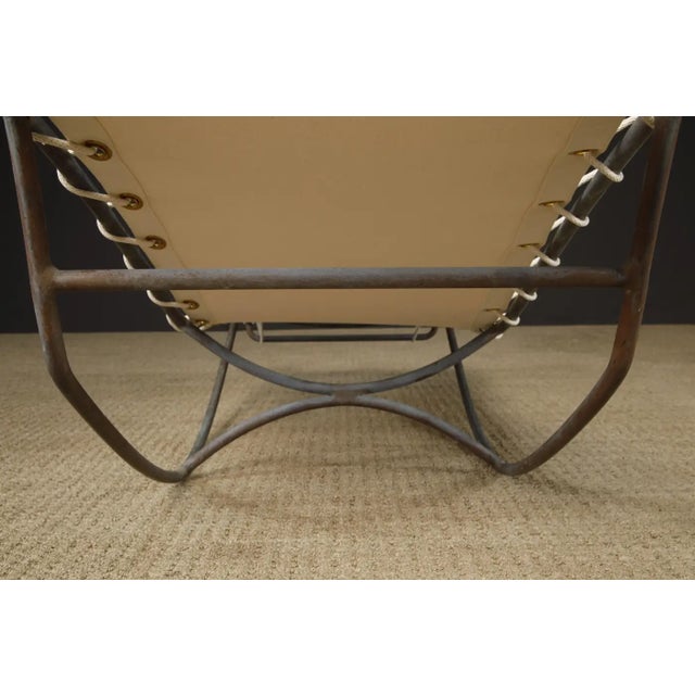 Walter Lamb for Brown Jordan Bronze 'Waikiki' Rocking Chaise, 1960s, New Canvas For Sale - Image 10 of 18