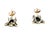 Antique Gold and Silver Bee Earrings With Sapphires and Diamonds, Pair For Sale In Los Angeles - Image 6 of 13