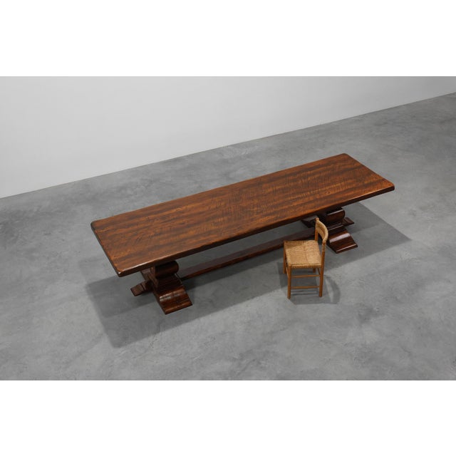 French Provincial Oak Monastery Dining Table For Sale - Image 11 of 13