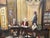 Historic Americana Oil Painting After Jean Leon Gerome Ferris – Benjamin Franklin, John Adams & Thomas Jefferson Drafting...