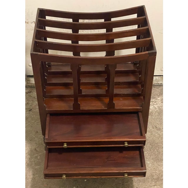 Vintage Wooden Newspaper Rack, 1920s For Sale - Image 4 of 12