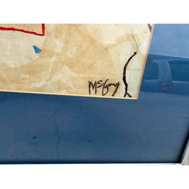 Vintage Mixed Media Abstract Paper Collage Painting – Signed For Sale - Image 11 of 12