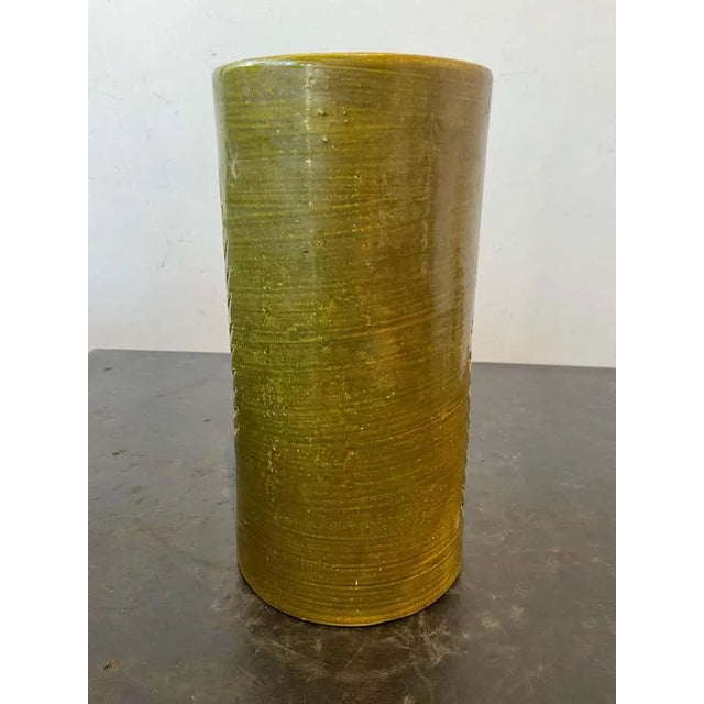 1960s 1960s Green Floral Bitossi Vase For Sale - Image 5 of 8