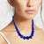 Certified Vintage Lapis Lazuli Single Strand Diamond Necklace 14 Kt White Gold For Sale - Image 12 of 18
