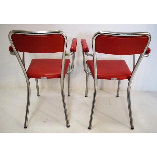 Set of Italian Chrome Plated Armchairs from Mobdor, 1940s For Sale - Image 4 of 7